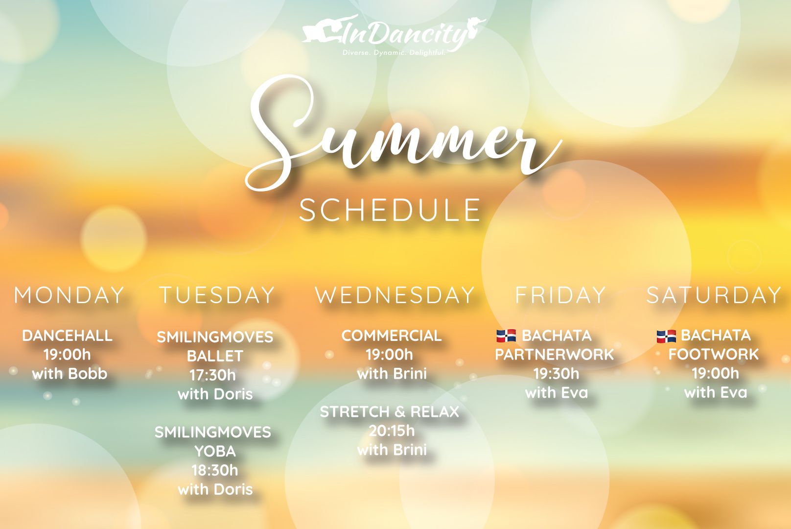 Summer schedule InDancity